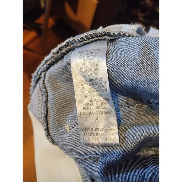 Democracy Ab Solution Mid Rise Vintage Blue Denim 7" Inseam Shorts Size 4 Small - Picture 5 of 5